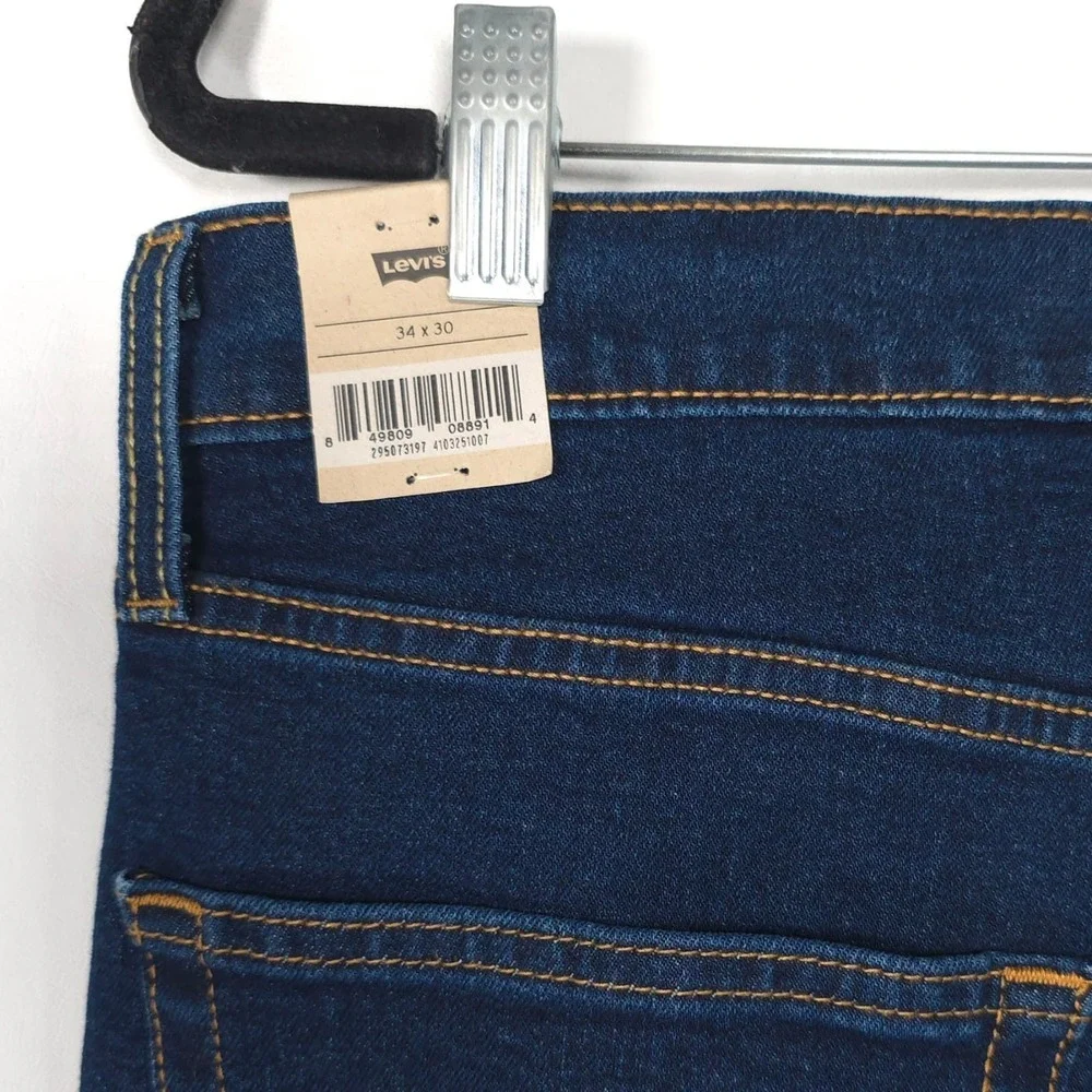 LEVI'S 502 Mens New Taper Jeans W34 L30 Dark Wash Stretch 29507-3197